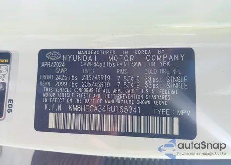 2024 Hyundai Kona Limited из США, поврежденный, VIN KM8HECA34RU165341